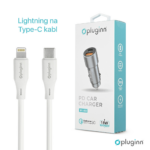 Auto punjac Pluginn PI-40, PD 20W, QC 3.0 18W, sa lightning kablom sivi - Slika 5