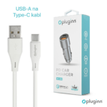 Auto punjac Pluginn PI-40, PD 20W, QC 3.0 18W, sa Type C kablom sivi - Slika 5