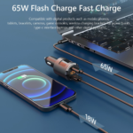 Auto punjac Super Charger PD 65W/USB 18W bez kabla - Slika 10
