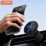 Auto stalak za ventilaciju LDNIO MA23 15W Wireless magnetic crni - Slika 7