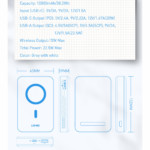 Back up baterija LDNIO PQ16 10000mAh, 15W wireless, sivo bela - Slika 9