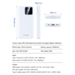 Power bank prenosiva baterija REMAX Suji Series RPP-500 20W+22.5W PD+QC 10000mAh ljubicasta - Slika 7