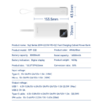 Power bank prenosiva baterija REMAX Suji Series RPP-550 20W+22.5W PD+QC 30000mAh plava - Slika 7
