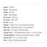 Bluetooth slusalice Coteci MS-027 sa AI prevodiocem crne - Slika 9