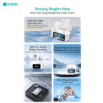 Bluetooth slusalice Coteci MS-028 AI bele - Slika 2
