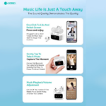 Bluetooth slusalice Coteci MS-028 AI bele - Slika 4