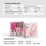 Bluetooth slusalice Fantech GO Vibe WH05 pink - Slika 10