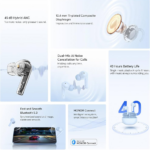 Bluetooth slusalice HONOR CHOICE earbuds X7i bele - Slika 3