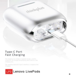 Bluetooth slusalice Lenovo LP2 Airpods bele - Slika 3