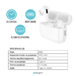 Bluetooth slusalice Pluginn Airbuds Pro bele - Slika 2