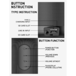 Bluetooth zvucnik LDNIO BTS 12, 5W, sivi - Slika 8