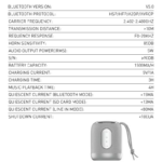 Bluetooth zvucnik LDNIO BTS 12, 5W, sivi - Slika 10