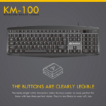 Combo mis i tastatura Fantech KM-100 crni - Slika 6