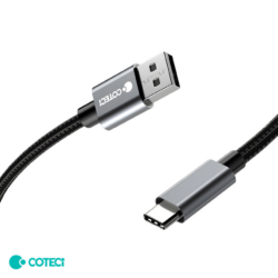Data kabl Coteci 87313 60W 10 Gbps USB 3.0 na Type C crni 1m