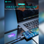 Data kabl Coteci 87313 60W 10 Gbps USB 3.0 na Type C crni 1m - Slika 2