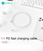 Data kabl Coteci CS2165 3A PD na iPhone lightning beli 1m - Slika 2