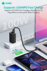 Data kabl Coteci Thunderbolt 87315 40Gbps 100W 8k PD Type C na Type C crni 1m - Slika 3