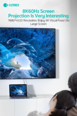 Data kabl Coteci Thunderbolt 87315 40Gbps 100W 8k PD Type C na Type C crni 1m - Slika 5