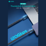 Data kabl Coteci Thunderbolt OF-065 120Gbps 240W 4k PD Type C na Type C crni 1.5m - Slika 4