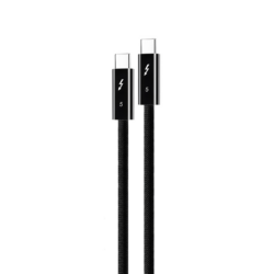 Data kabl Coteci Thunderbolt OF-066 120Gbps 240W 4k PD Type C na Type C crni 0.3m