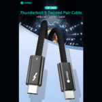 Data kabl Coteci Thunderbolt OF-066 120Gbps 240W 4k PD Type C na Type C crni 0.3m - Slika 4