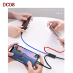 Data kabl KONFULON DC08, 2.4A, 3u1 USB na micro, lightning, Type C 1.2m - Slika 3