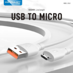 Data kabl KONFULON DC63, 3A, USB na micro USB beli 1m - Slika 2
