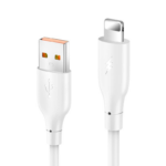 Data kabl KONFULON DC64, 3A, USB iPhone Lightning beli 1m