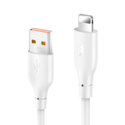 Data kabl KONFULON DC64, 3A, USB iPhone Lightning beli 1m