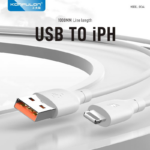 Data kabl KONFULON DC64, 3A, USB iPhone Lightning beli 1m - Slika 2