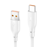 Data kabl KONFULON DC65, 3A, USB na Type C beli 1m