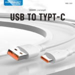 Data kabl KONFULON DC65, 3A, USB na Type C beli 1m - Slika 2
