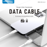 Data kabl KONFULON DC65, 3A, USB na Type C beli 1m - Slika 5