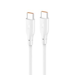 Data kabl KONFULON DC67, 60W, Type C na Type C beli 1m