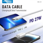Data kabl KONFULON DC81 27W Type C na iPhone lightning beli 1m - Slika 4