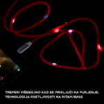 Data kabl KUCIPA K257 iPhone lightning 1m crveni - Slika 2