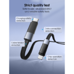 Data kabl LDNIO LC241i 30W Fast Automatic Power OFF Type C na iPhone lightning crni 1m - Slika 7