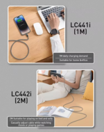 Data kabl LDNIO LC441I 30w, Type C na iPhone lightning sivi 1m - Slika 7