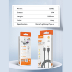 Data kabl LDNIO LS851 25W Fast micro USB sivi 1m - Slika 8