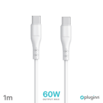 Data kabl Pluginn PI-PD 60W Type C na Type C beli 1m - Slika 2