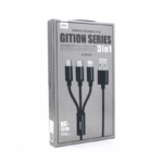 Data kabl REMAX Gition RC-131 3u1 za iPhone Lightning/Micro USB/Type C crni 1m - Slika 2
