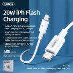 Data kabl REMAX RC-175i PD 20W iPhone Type C na iPhone lightning plavi 1m - Slika 3