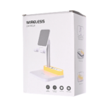 Desktop drzac za mobilni telefon HT531 sa wireless punjacem i LED svetlom crni - Slika 10