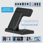Desktop drzac za mobilni telefon Z5G 3u1 (wireless punjac za mobilni telefon, slusalice i Apple smart watch) - Slika 7