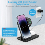 Desktop drzac za mobilni telefon Z5G 3u1 (wireless punjac za mobilni telefon, slusalice i Apple smart watch) - Slika 11