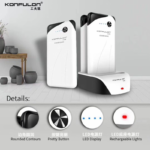 Dock station + 3x back up baterije KONFULON PS01 10000 mAh bele - Slika 8