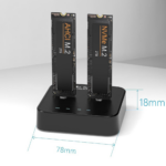 Docking station MAIWO K3016P2, Type C 3.2 na 2x M.2 NVMe clone crni - Slika 11