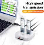 Docking station MAIWO K3016SD, Type C 3.2 na 2 x M.2 (SATA i PCIe NvMe), SD Card, beli - Slika 6