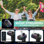 FM transmiter C12 USB PD Bluetooth 5.0 12-24V handsfree crni - Slika 8