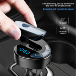 FM transmiter V8 USB TF Bluetooth 5.0 12-24V handsfree crni - Slika 10